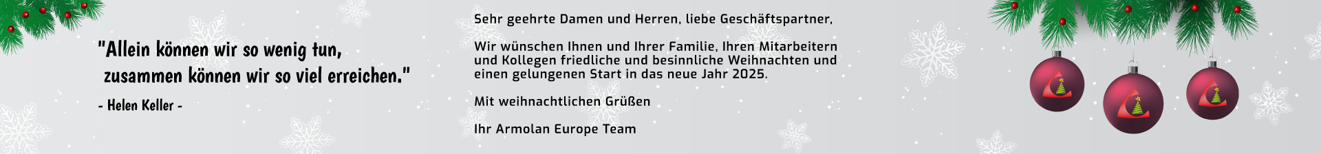 Wir wünschen Ihnen und Ihrer Familie friedliche und...